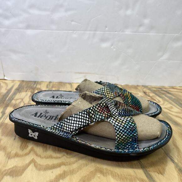 Alegria Shoes - Alegria Sandals Womens Size 38 Floral Multi Color Comfort Leather Shoes